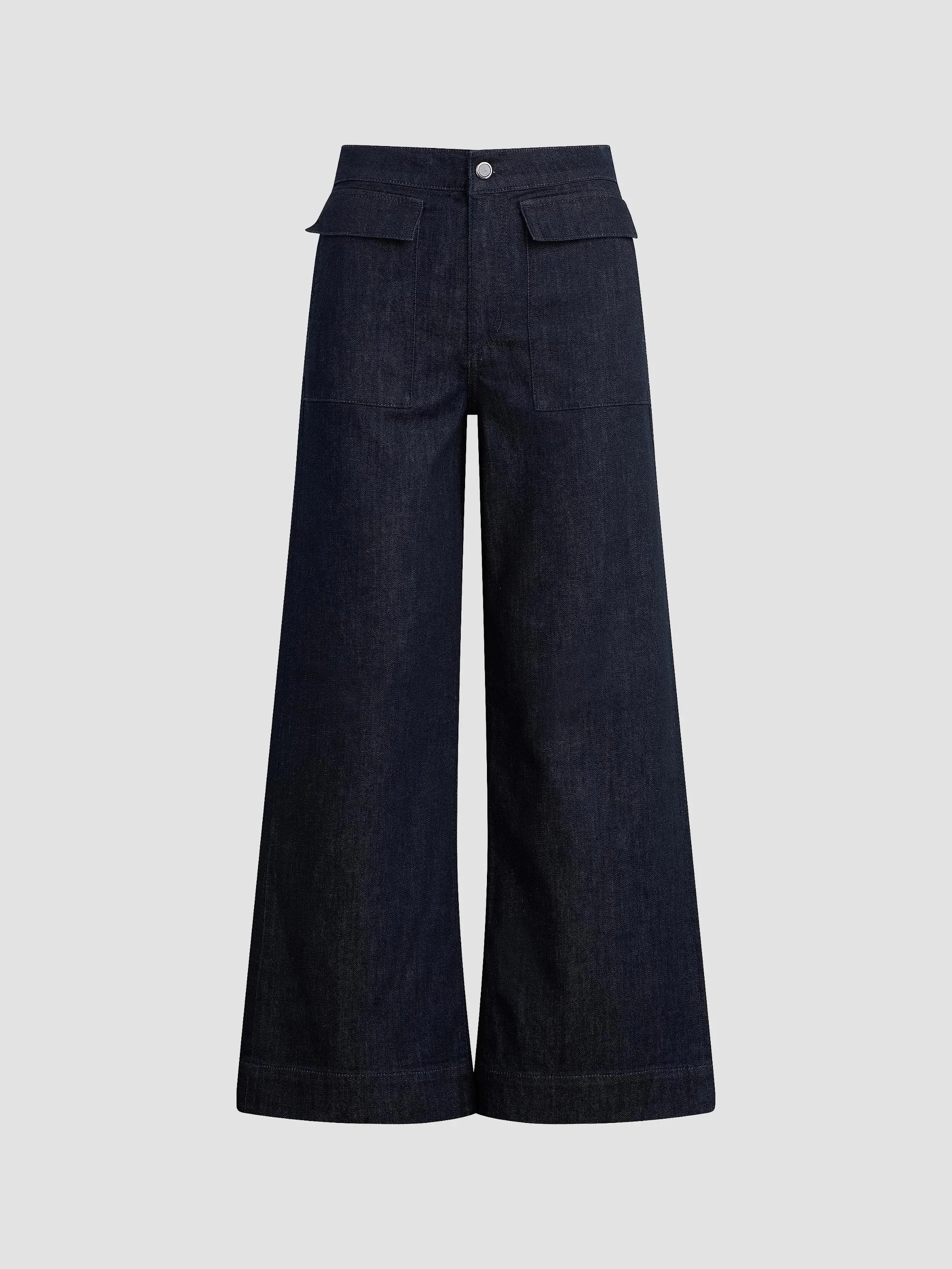Women's The Irina Denim Wide-Leg Pants - Rinse - 1