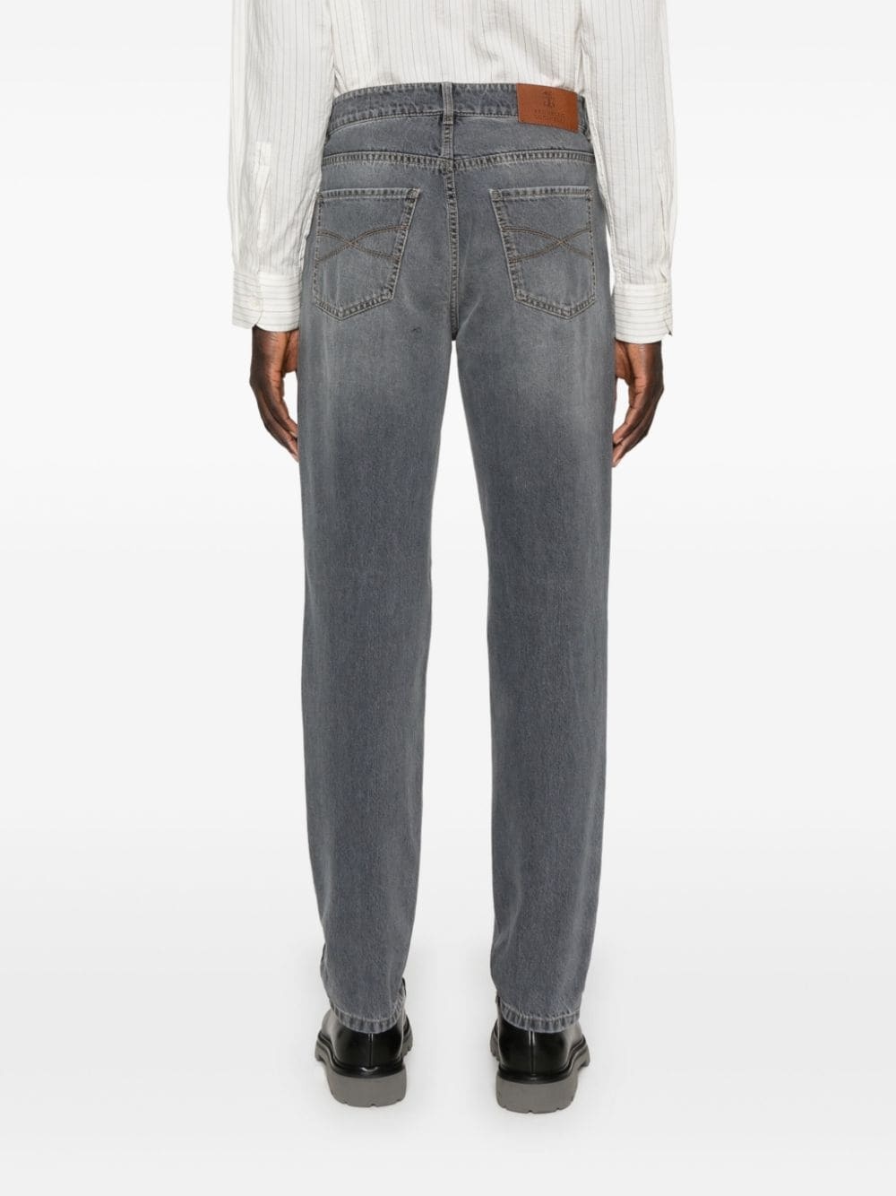 mid-rise tapered jeans - 4