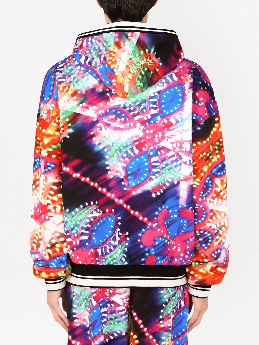 luminaire-print stretch-cotton hoodie - 4