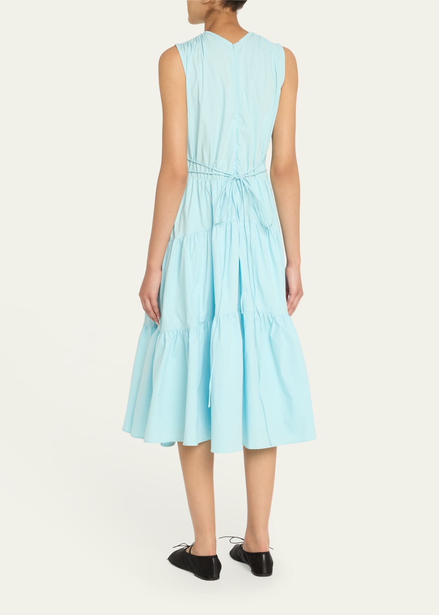Misha Tiered Compact Eco Poplin Dress - 3