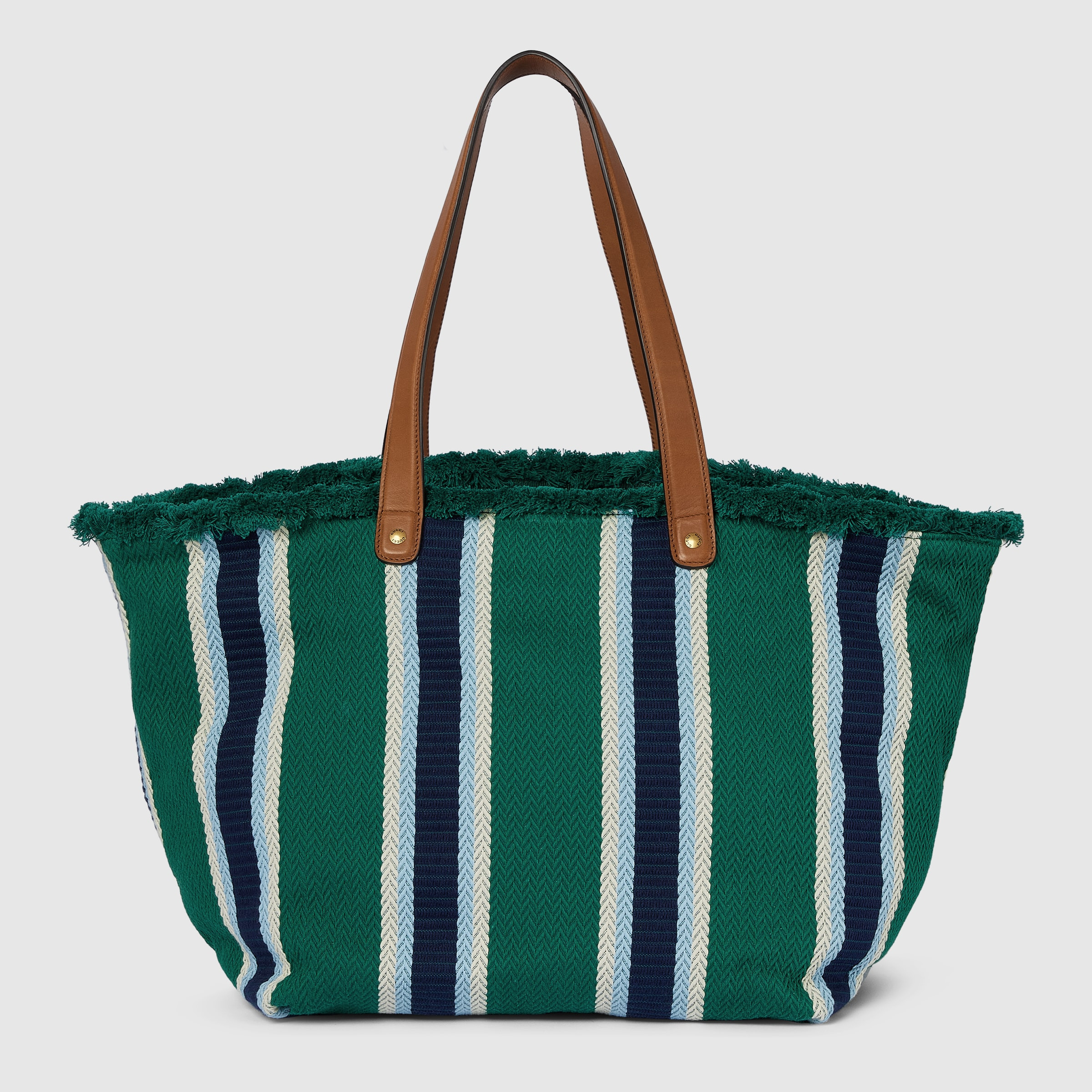 Medium embroidered canvas tote bag - 8