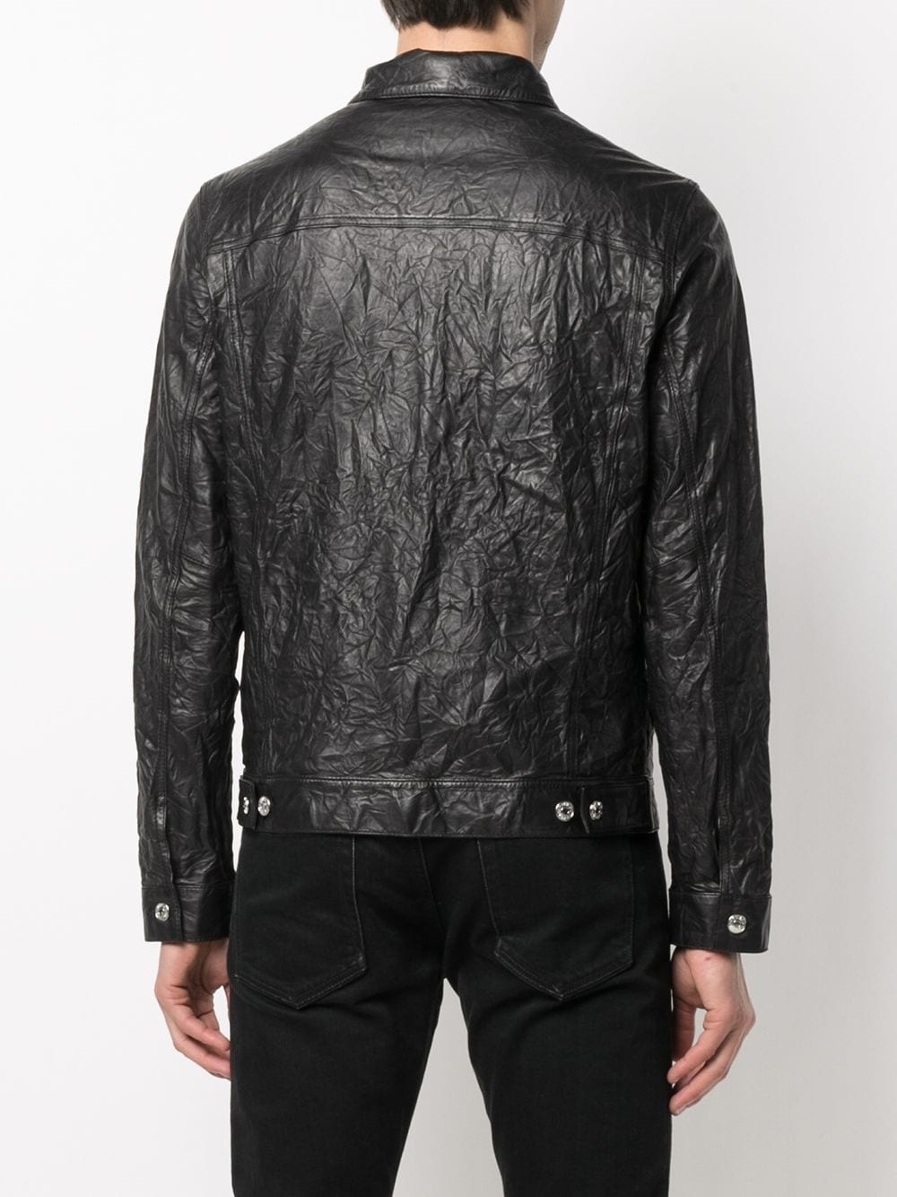 Base crinkle leather jacket - 4