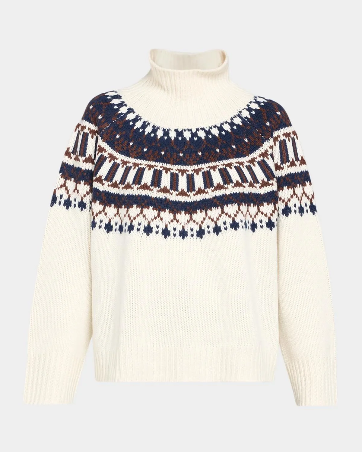Scottie Fair Isle Mock-Neck Sweater - 1