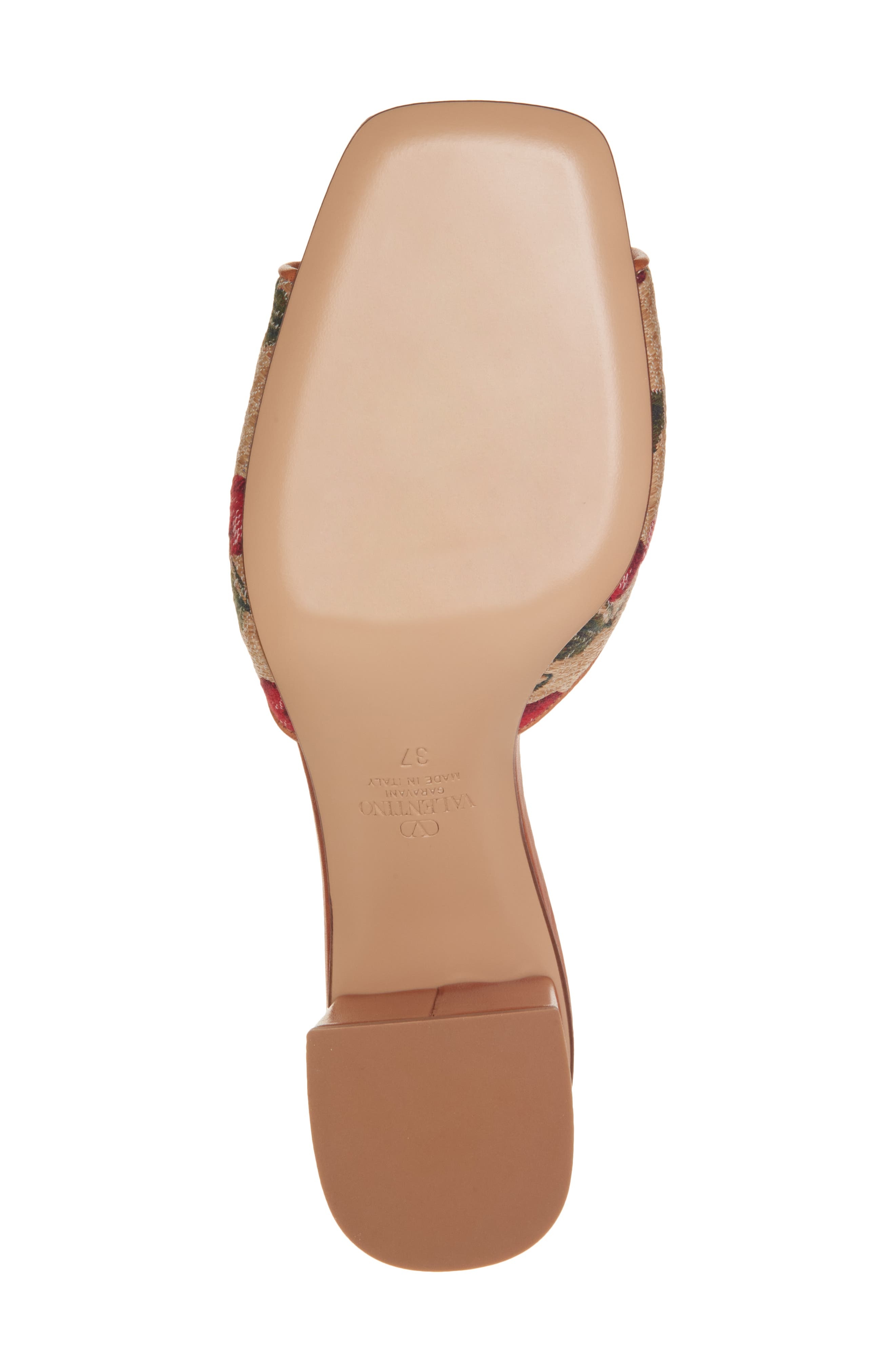 Valentino Garavani VLOGO Cherries Slide Sandal in 32H Naturale/Rosso at Nordstrom - 6