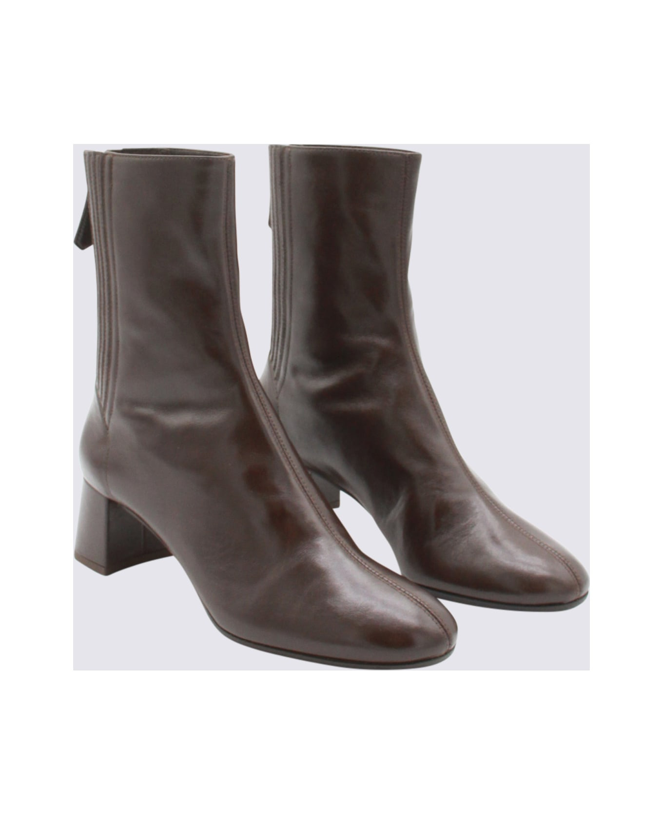 Brown Leather Saint Honore Boots - 2