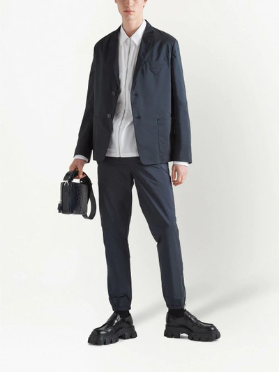 Prada pinstripe single-breasted blazer outlook