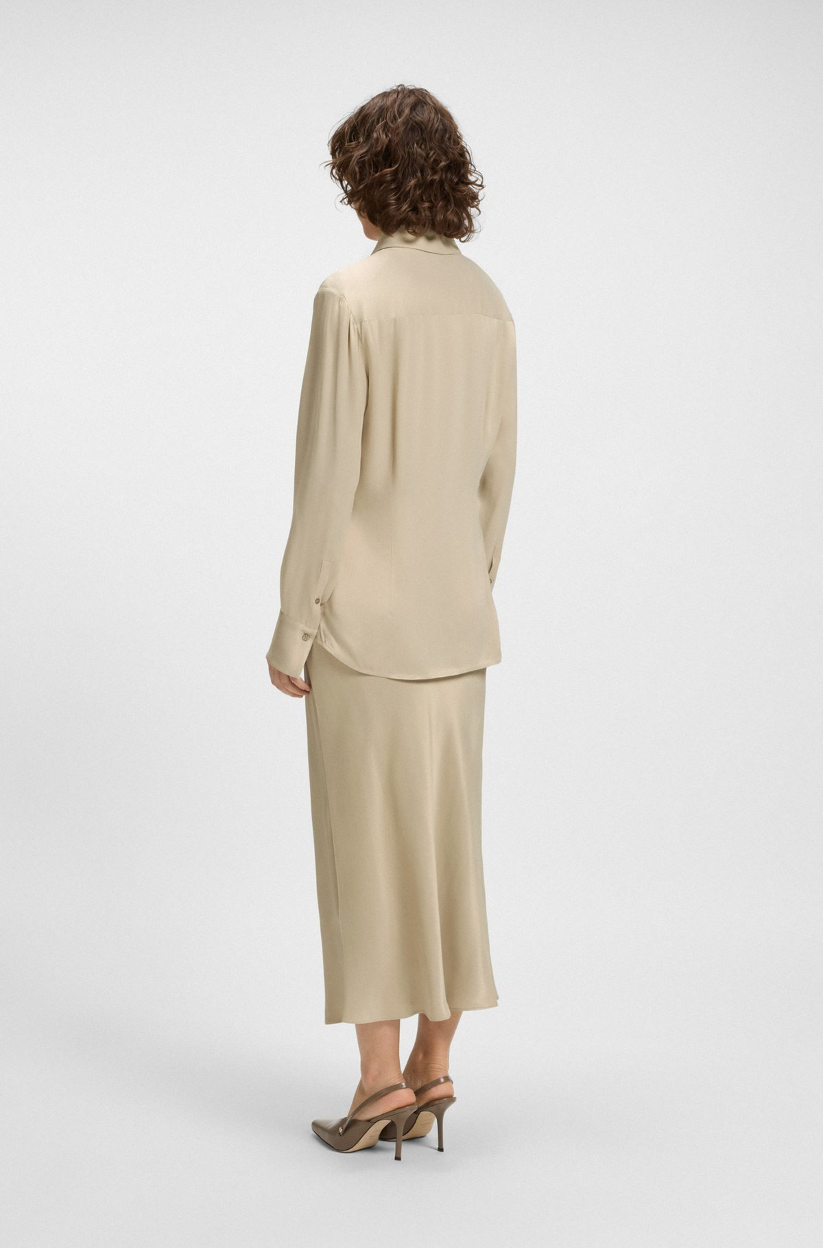 REGULAR-FIT BLOUSE IN SATIN - 5