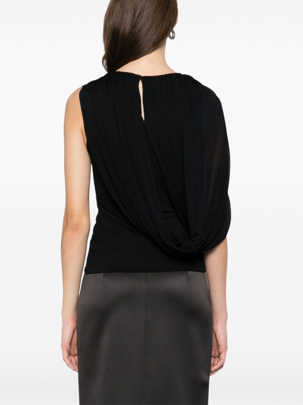 draped jersey top - 4