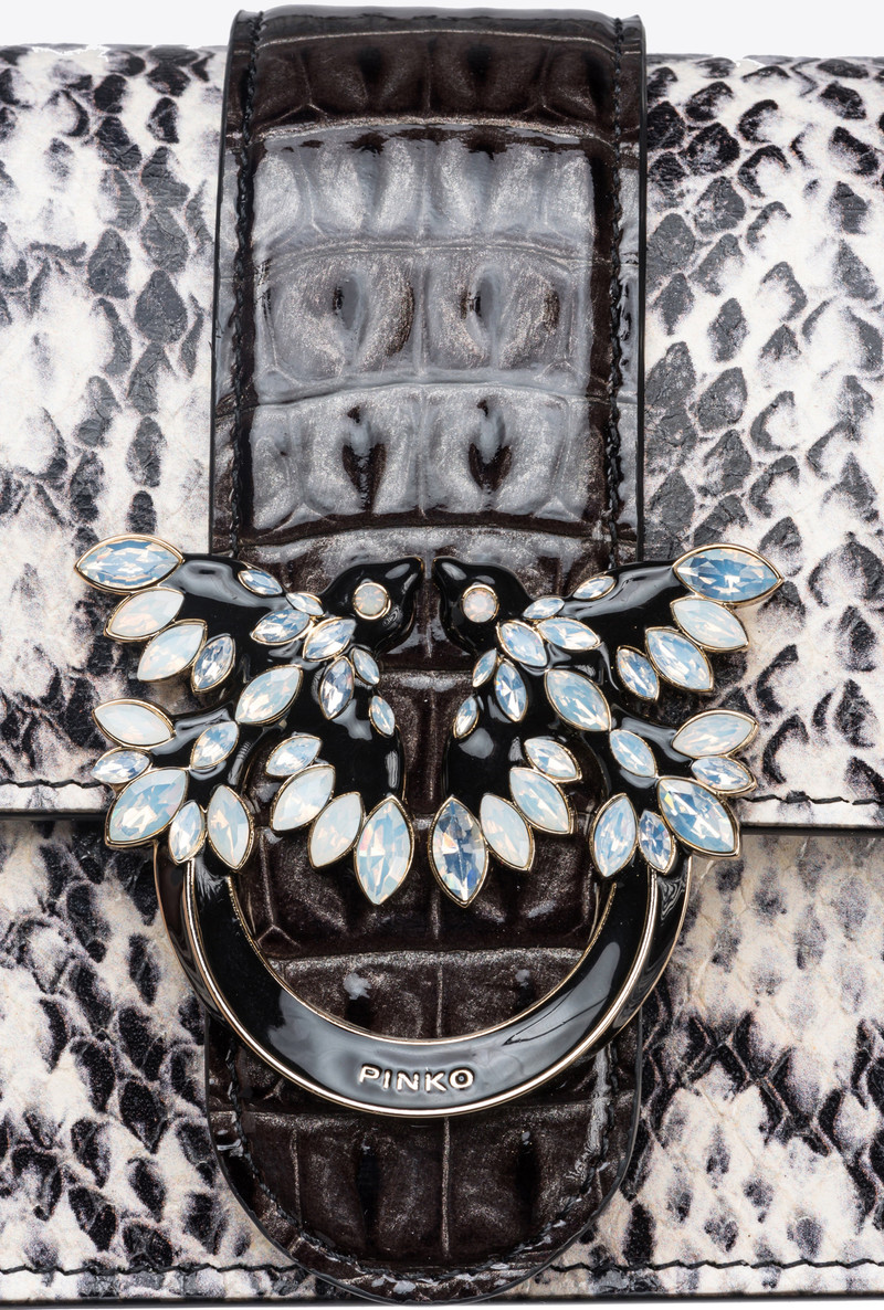 PINKO GALLERIA MINI LOVE BAG ONE IN REPTILE AND CROCODILE-PRINT LEATHER 5
