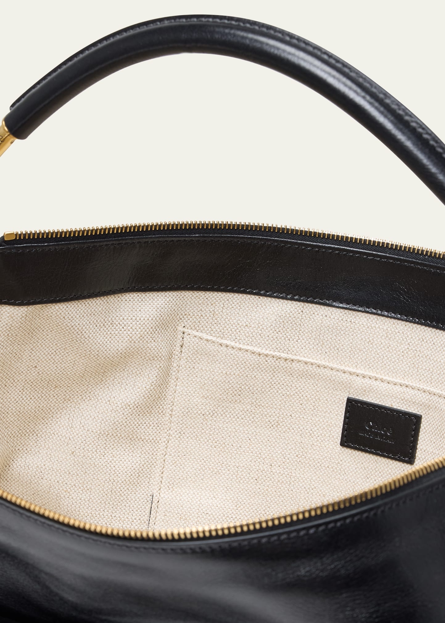 Camera Bag Large in Natural Shiny Calfskin - 4