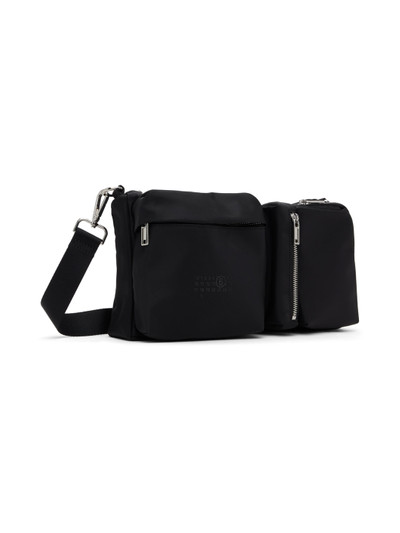 MM6 Maison Margiela Black Three-Pocket Nylon Crossbody Bag outlook
