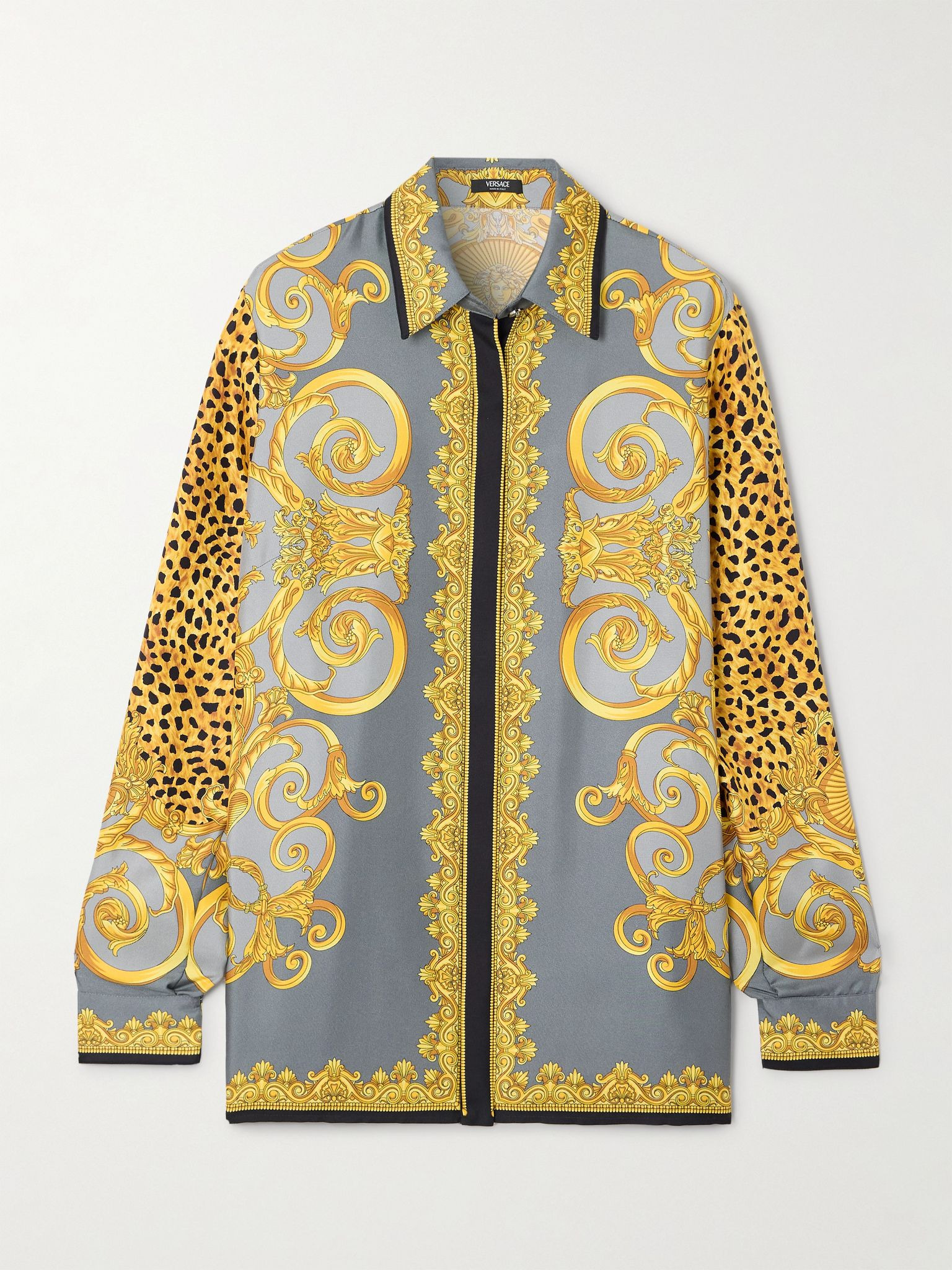 Printed silk-twill shirt Multi - 1