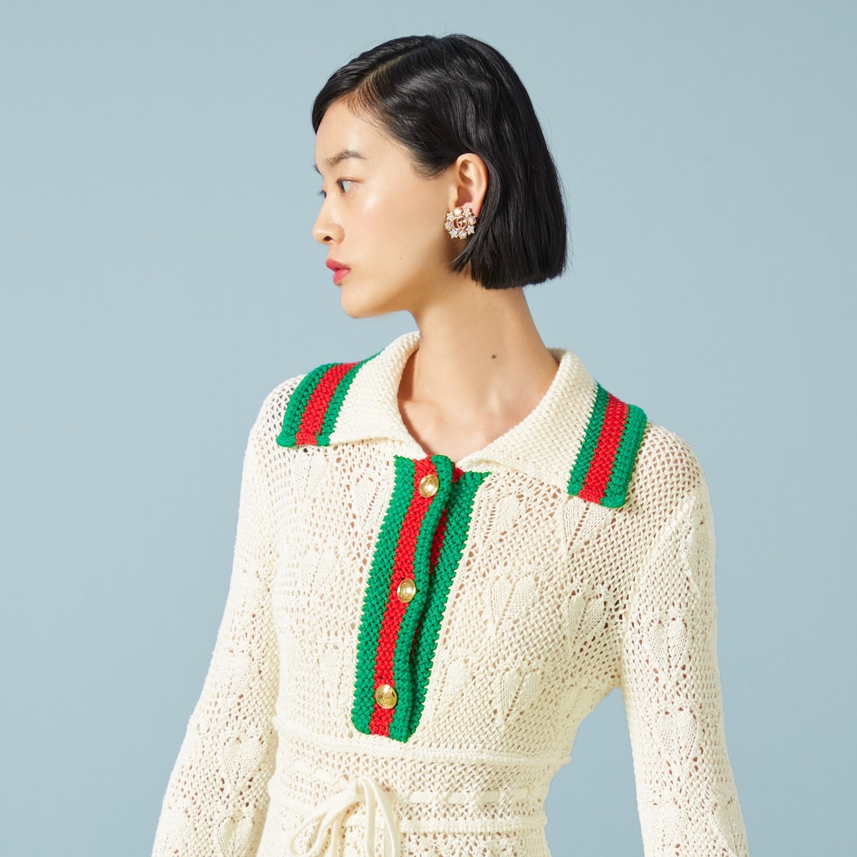 Crochet cotton dress with Web - 3