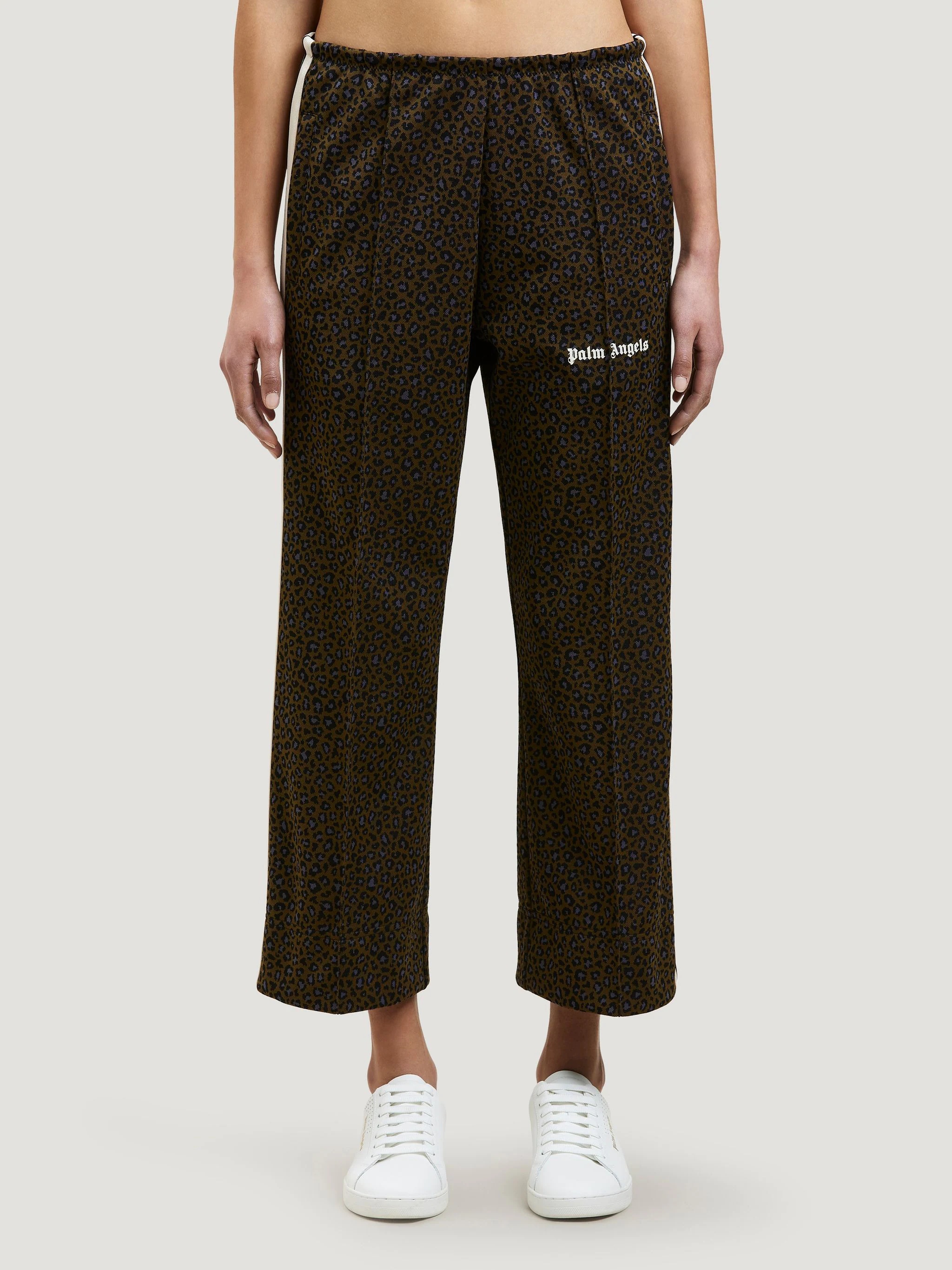LEOPARD CROPPED TRACK PANTS - 3
