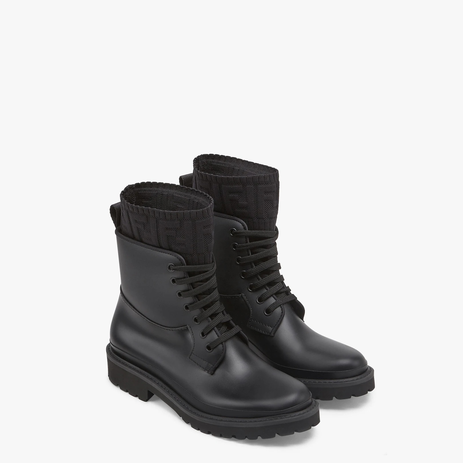 Black PVC biker boots - 4