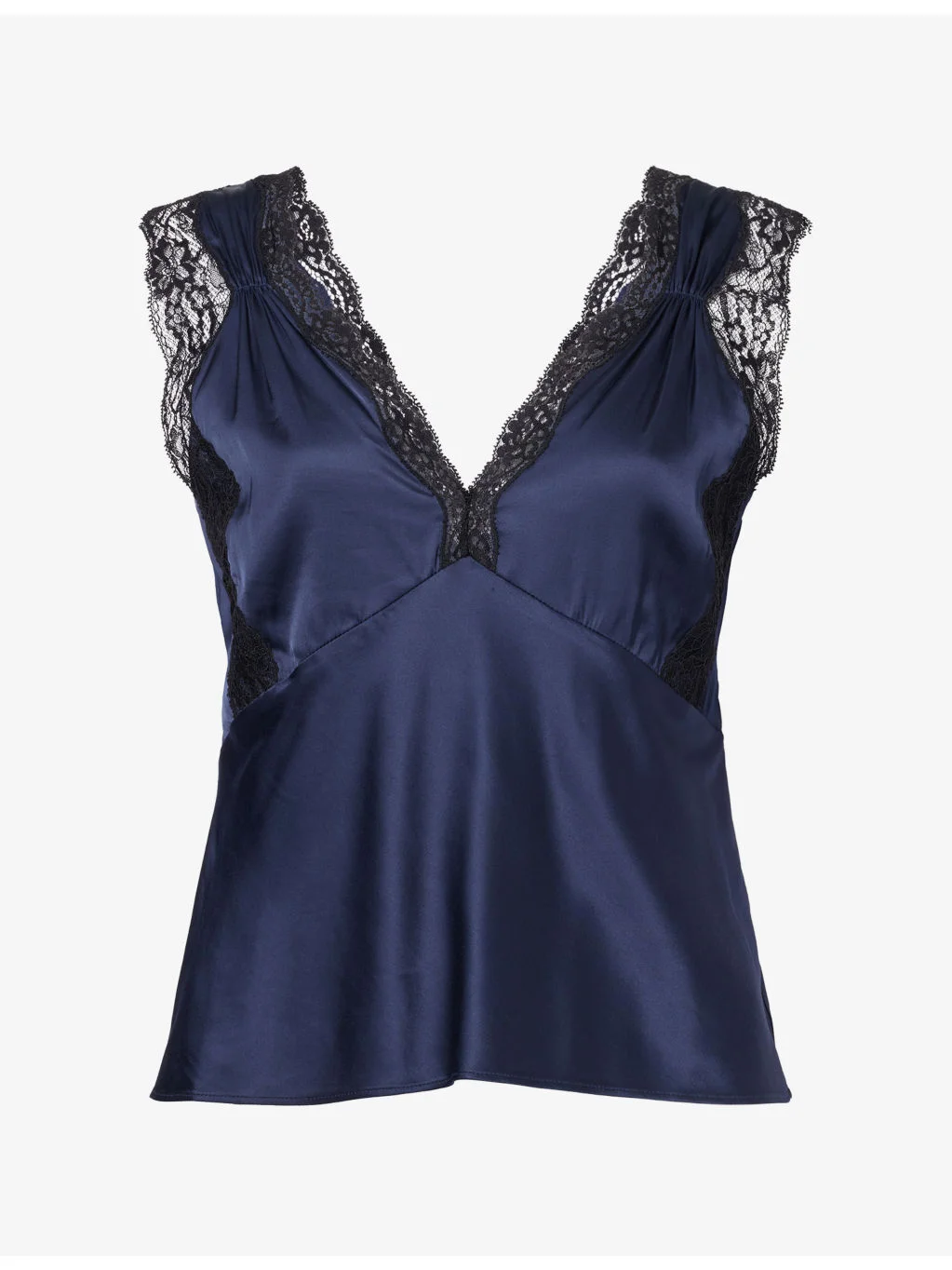 Marin Lace-Trim Satin Top - 1