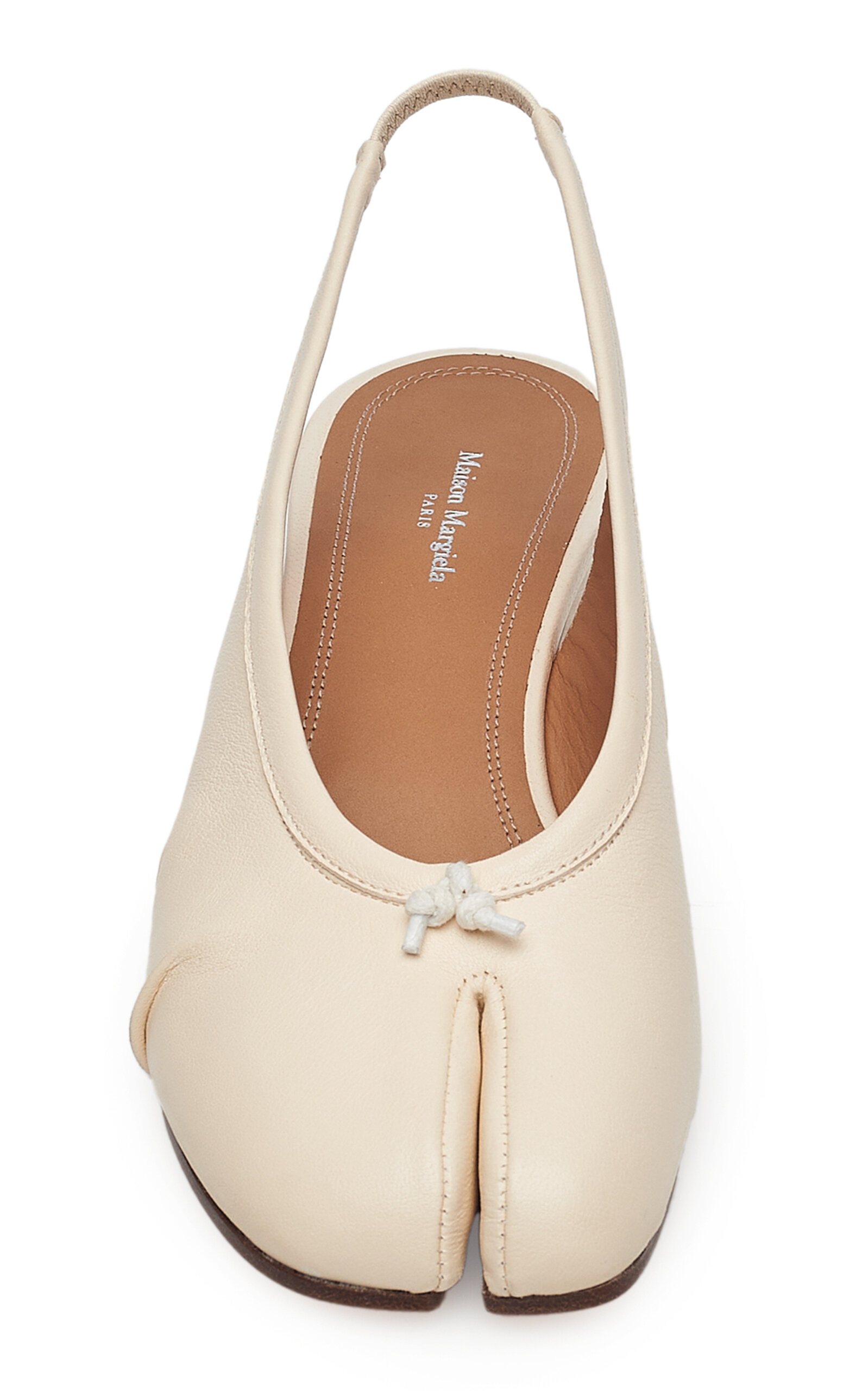 Tabi Leather Slingback Ballet Pumps ivory - 3