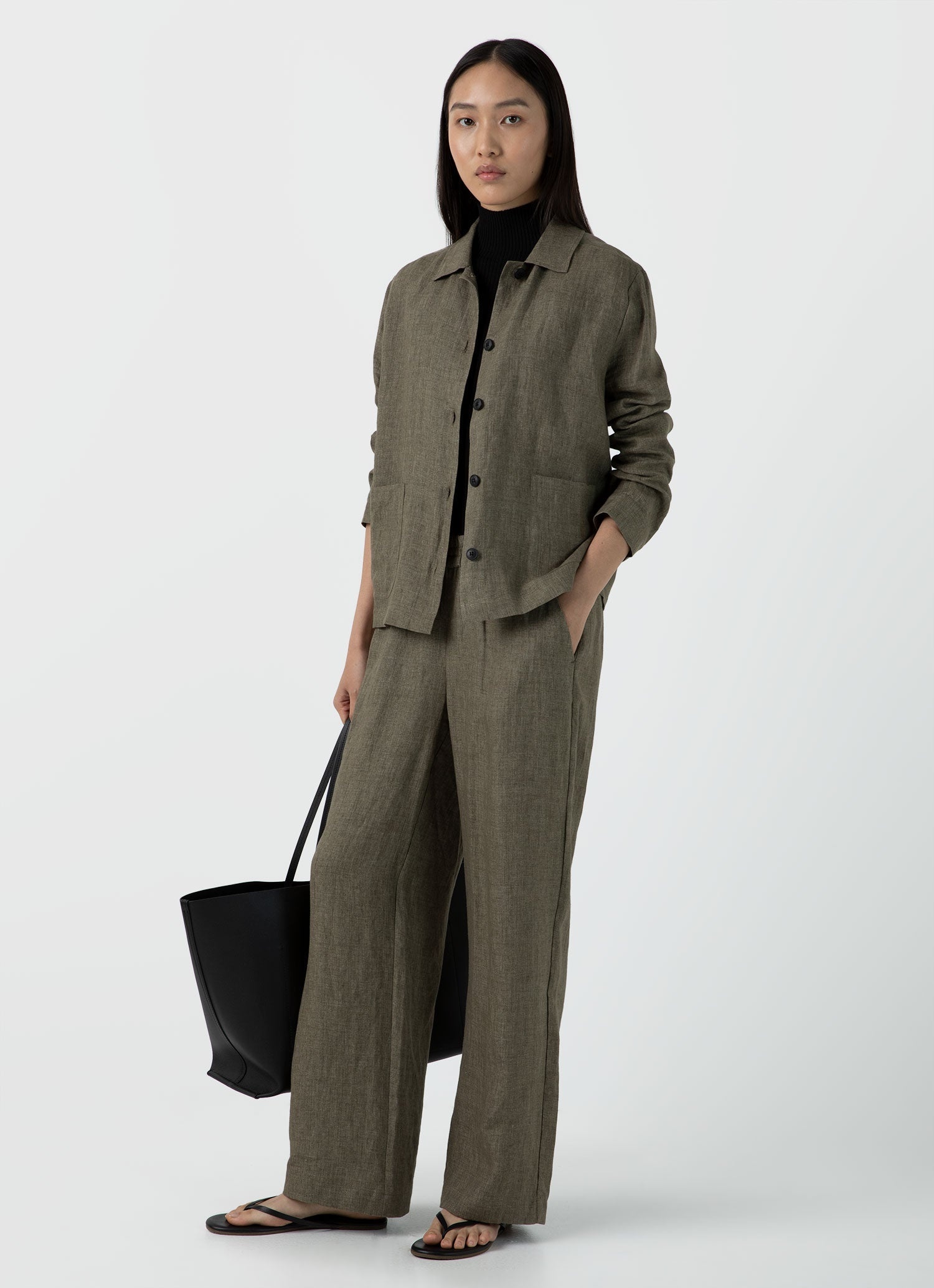 Drawstring Wide Leg Trouser - 2