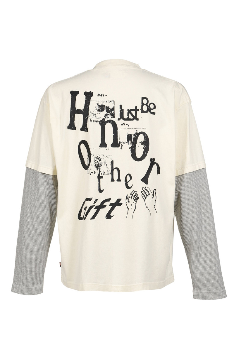 HONOR THE GIFT JUST BE L/S TEE / WHT outlook