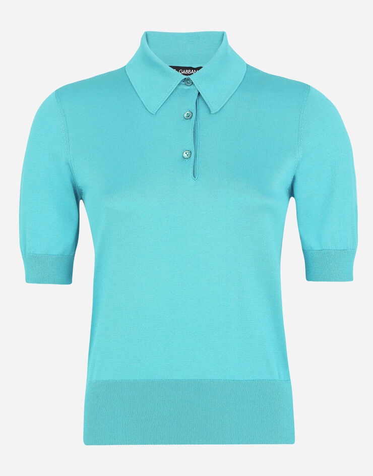 Short-sleeved silk polo-shirt - 3