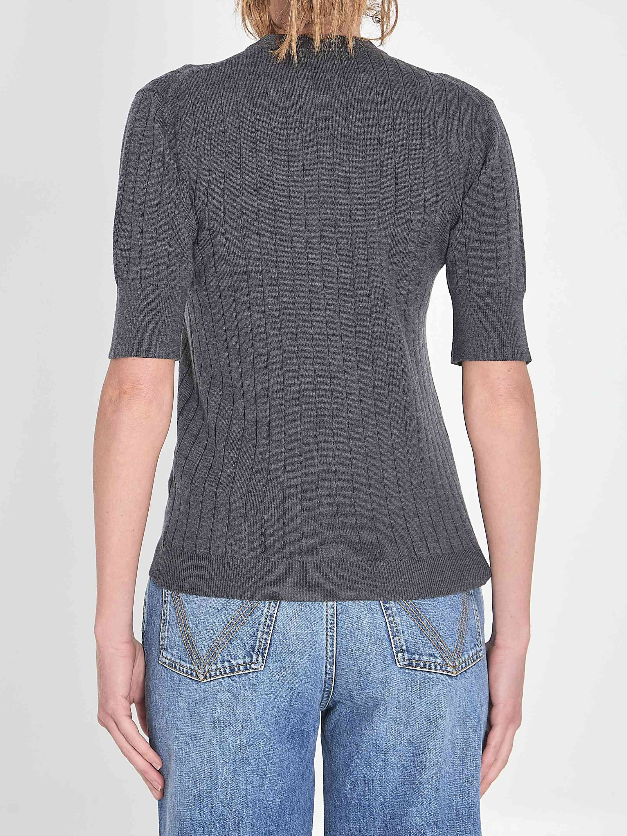 Bottega Veneta Women Ribbed Knit Cropped Top - 4
