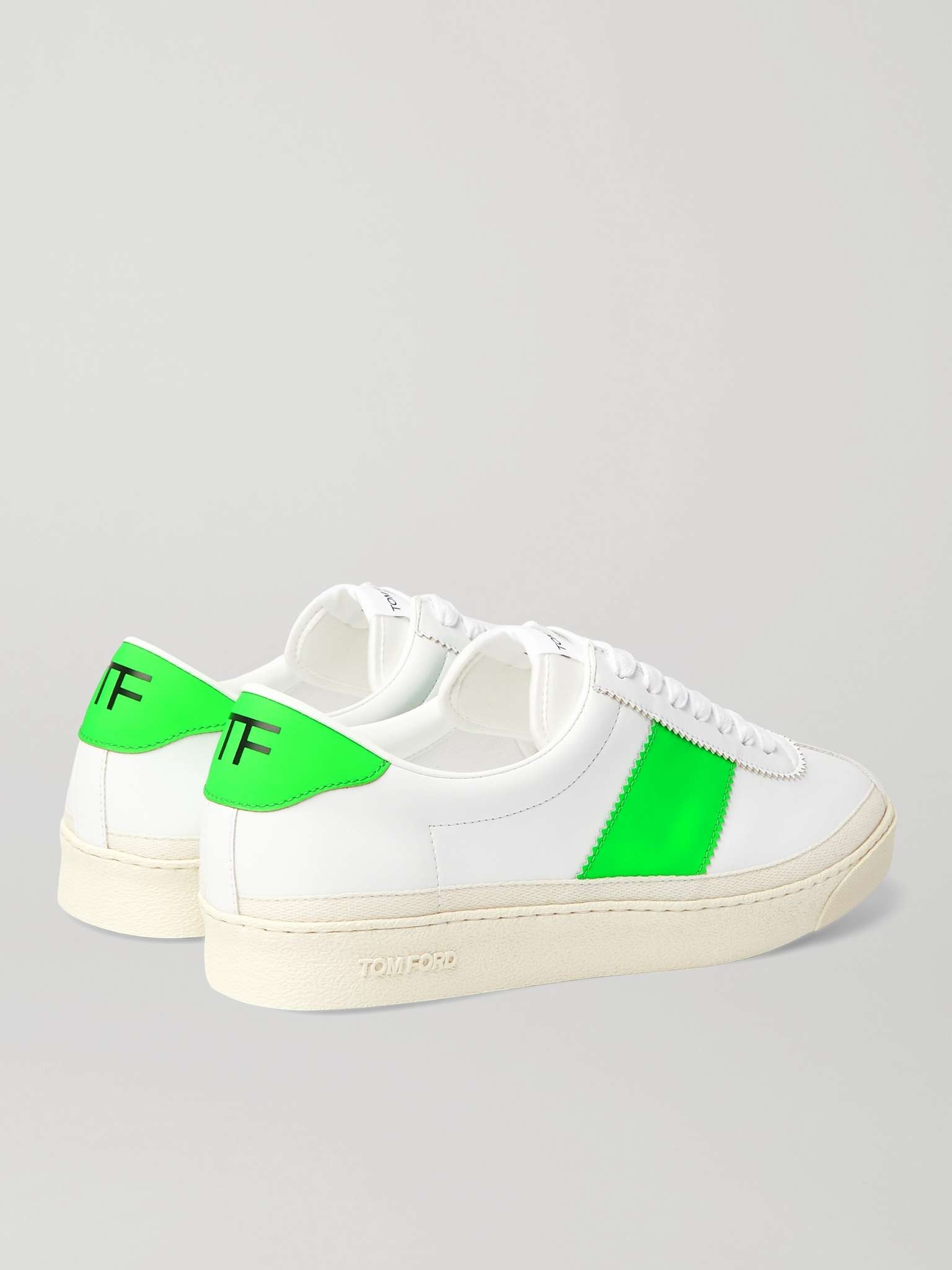 Bannister Panelled Faux Leather Sneakers - 4