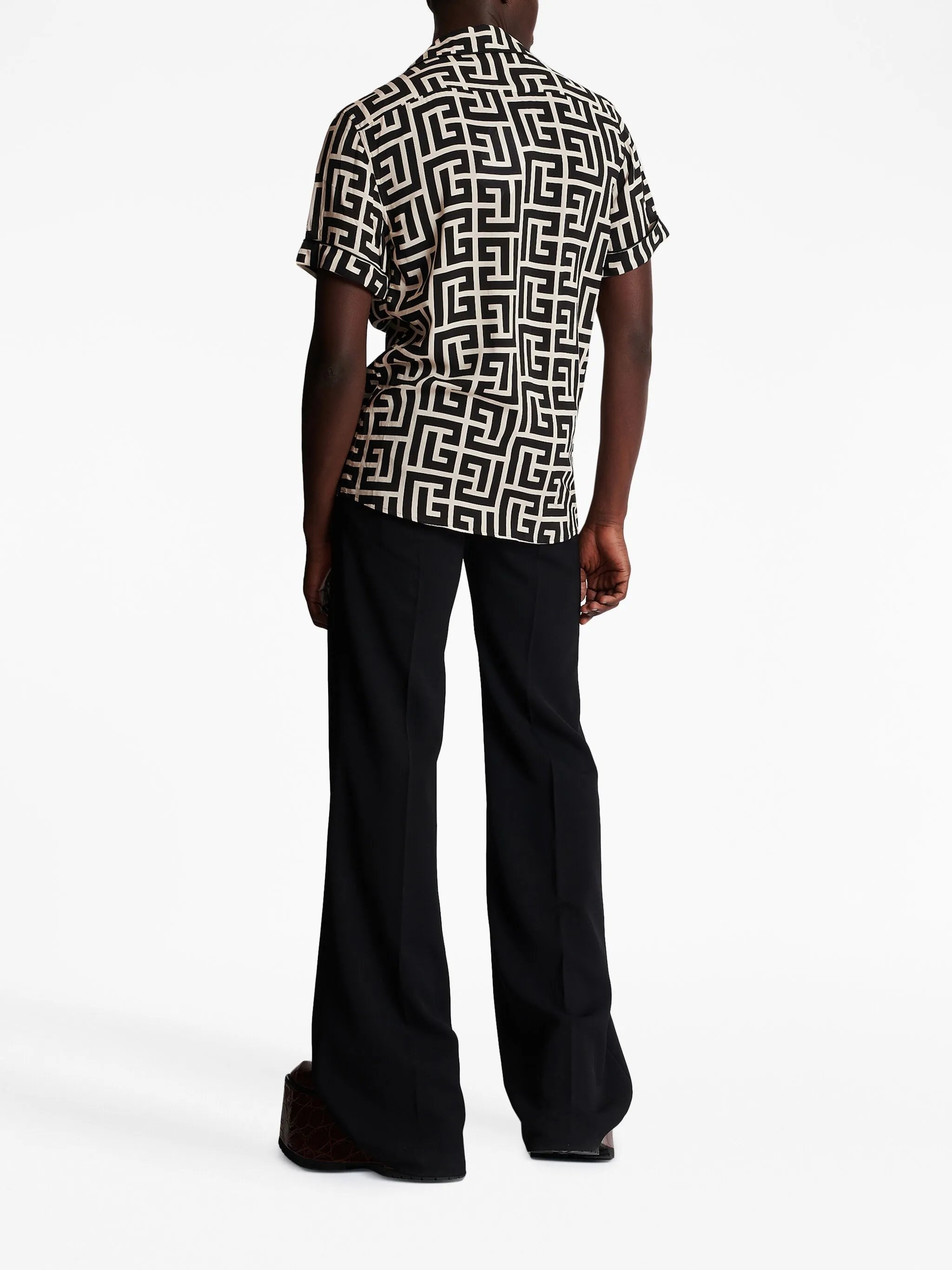 Monogram-print Pyjama Top - 4