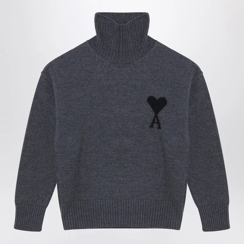 AMI Paris Turtleneck Sweater AMI Paris De Coeur - 1