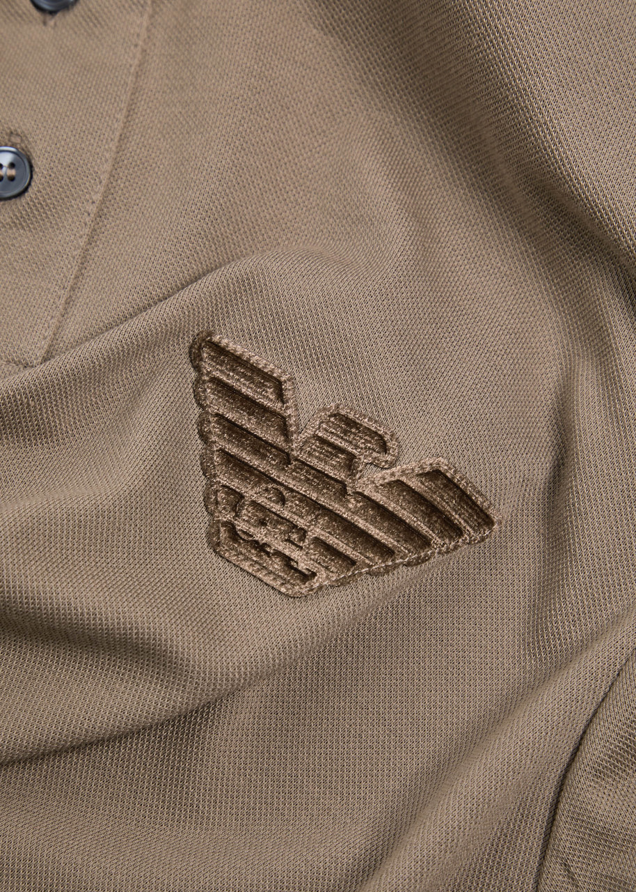 Emporio Armani Logo Piqué Cotton Polo Shirt - 5