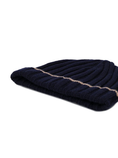 Brunello Cucinelli ribbed knit beanie outlook