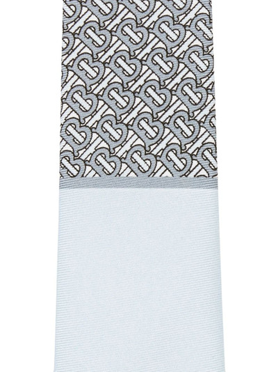 Burberry monogram-panel tie outlook