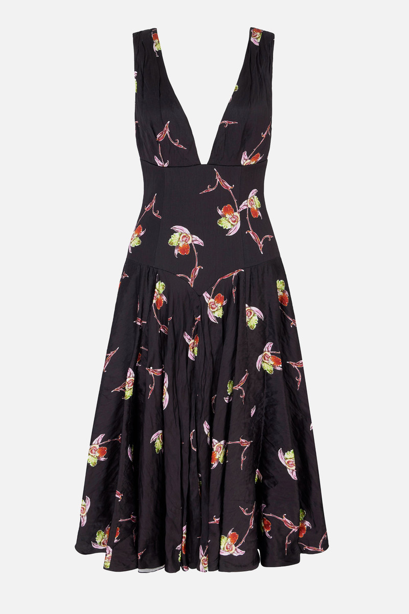 Nerita Dress In Black Satin 1