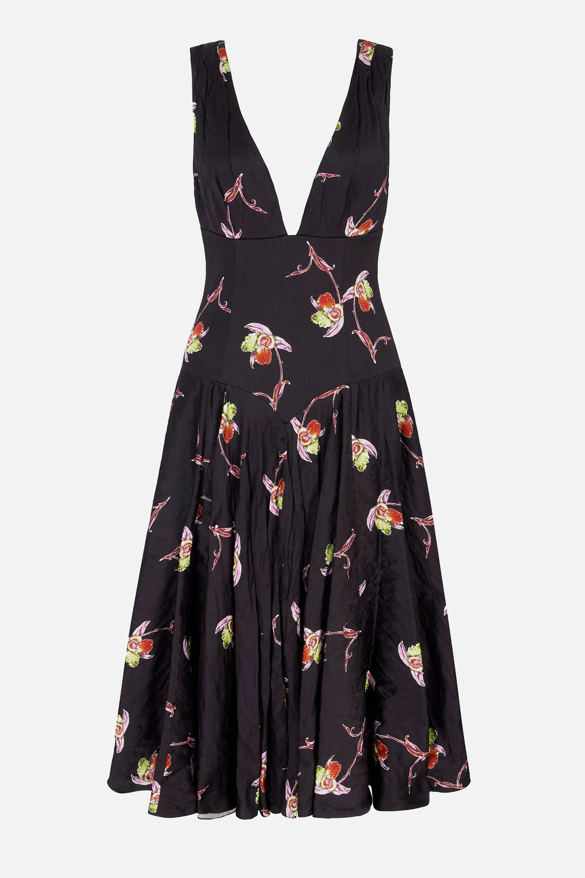 Nerita Dress In Black Satin - 1