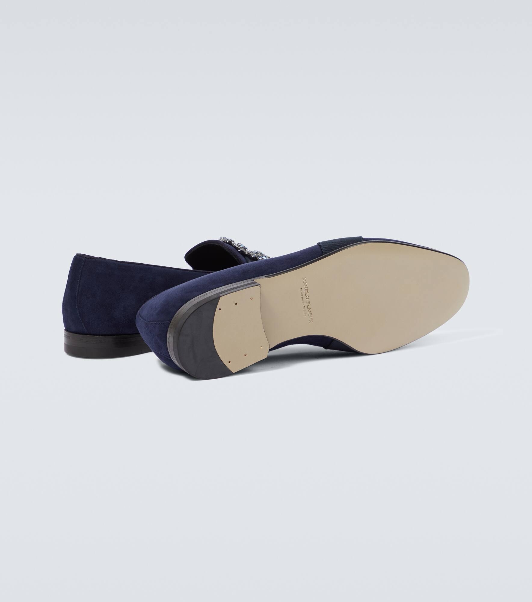 Carlton embellished suede loafers - 7
