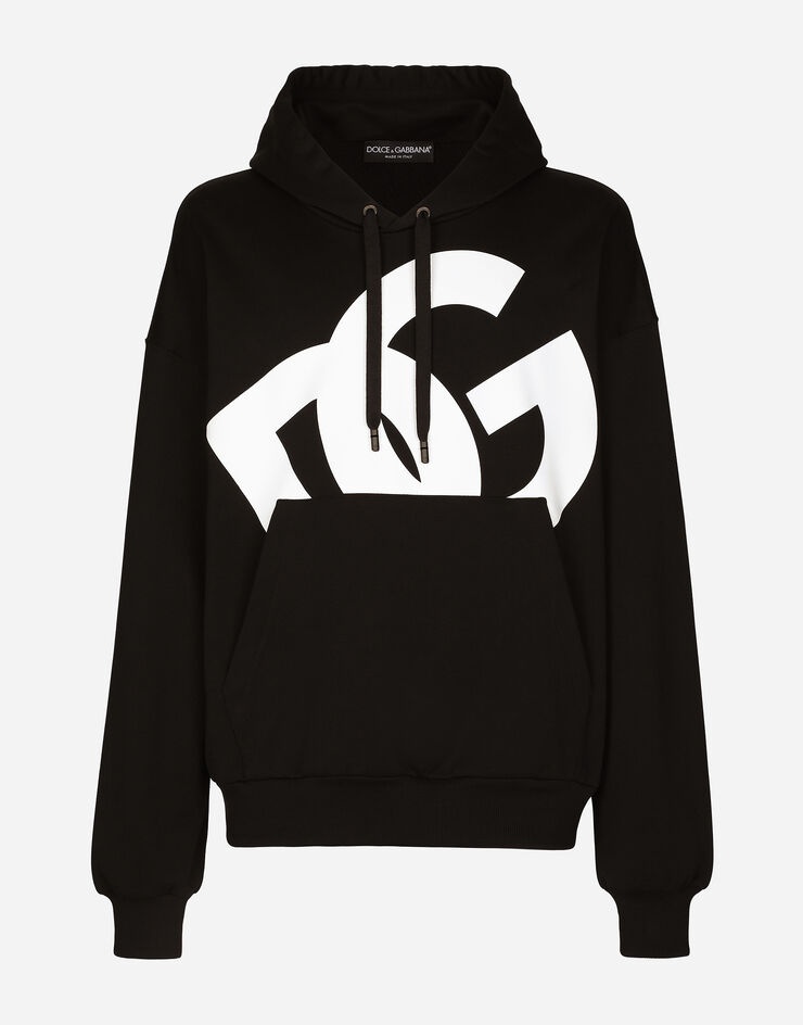 Jersey hoodie with DG print - 1