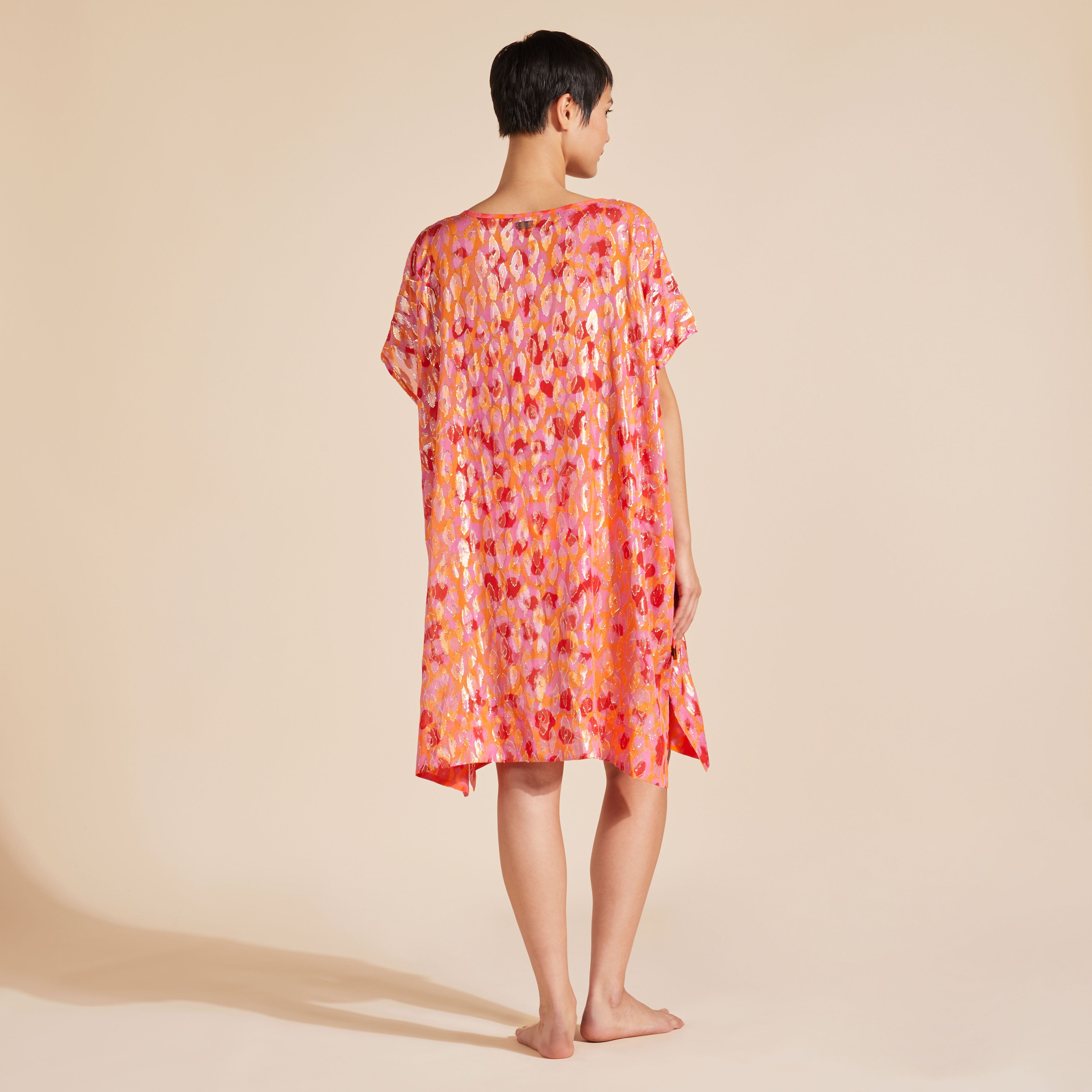 Women Square Silk Cover-up New Leopard - 4