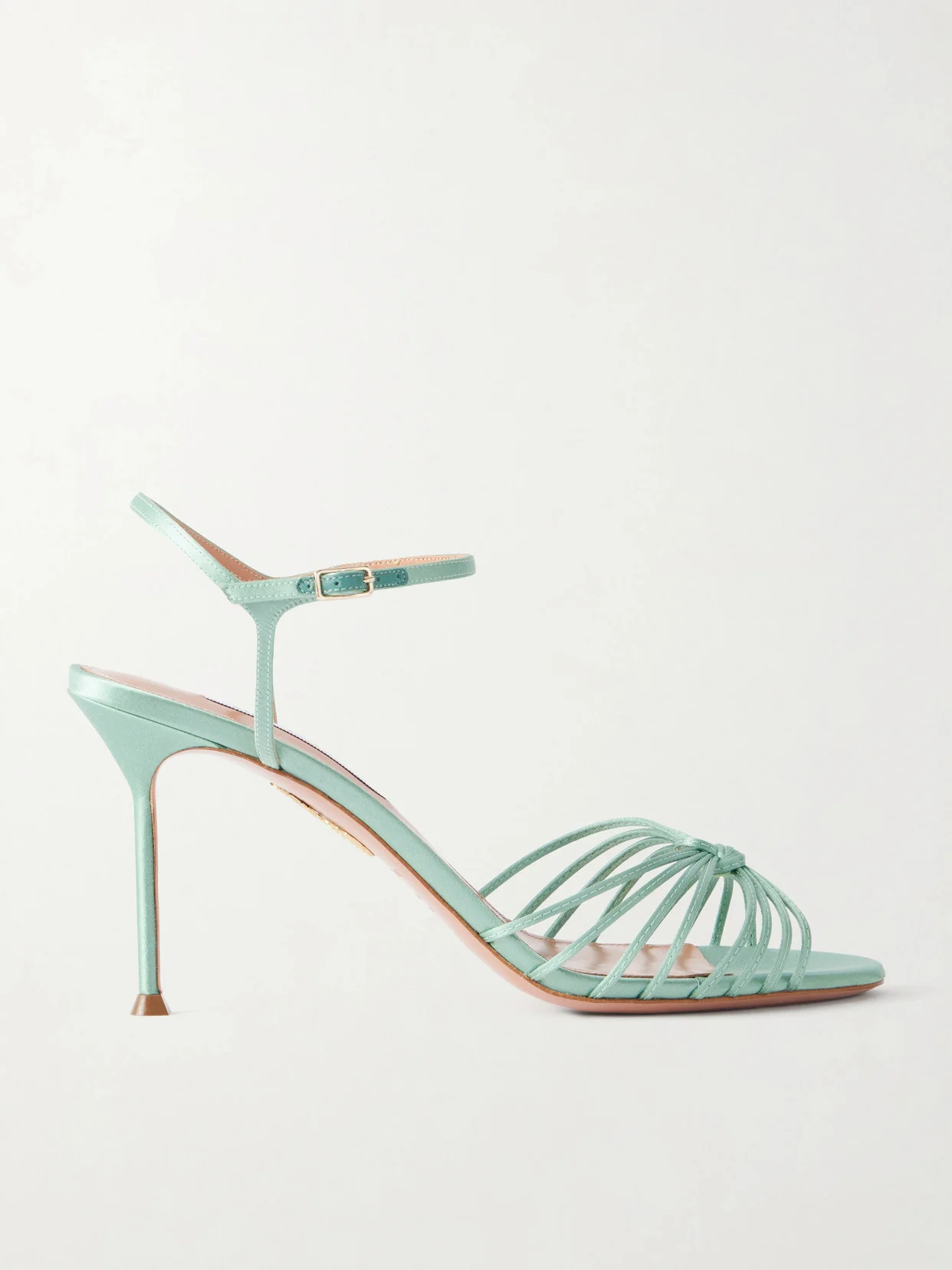 Serenity 85 Knotted Satin Sandals - 1