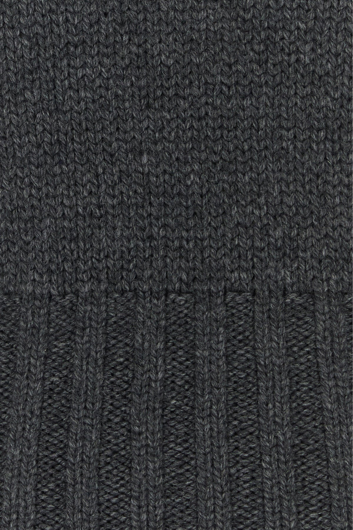 Melange dark grey stretch wool blend sweater - 3