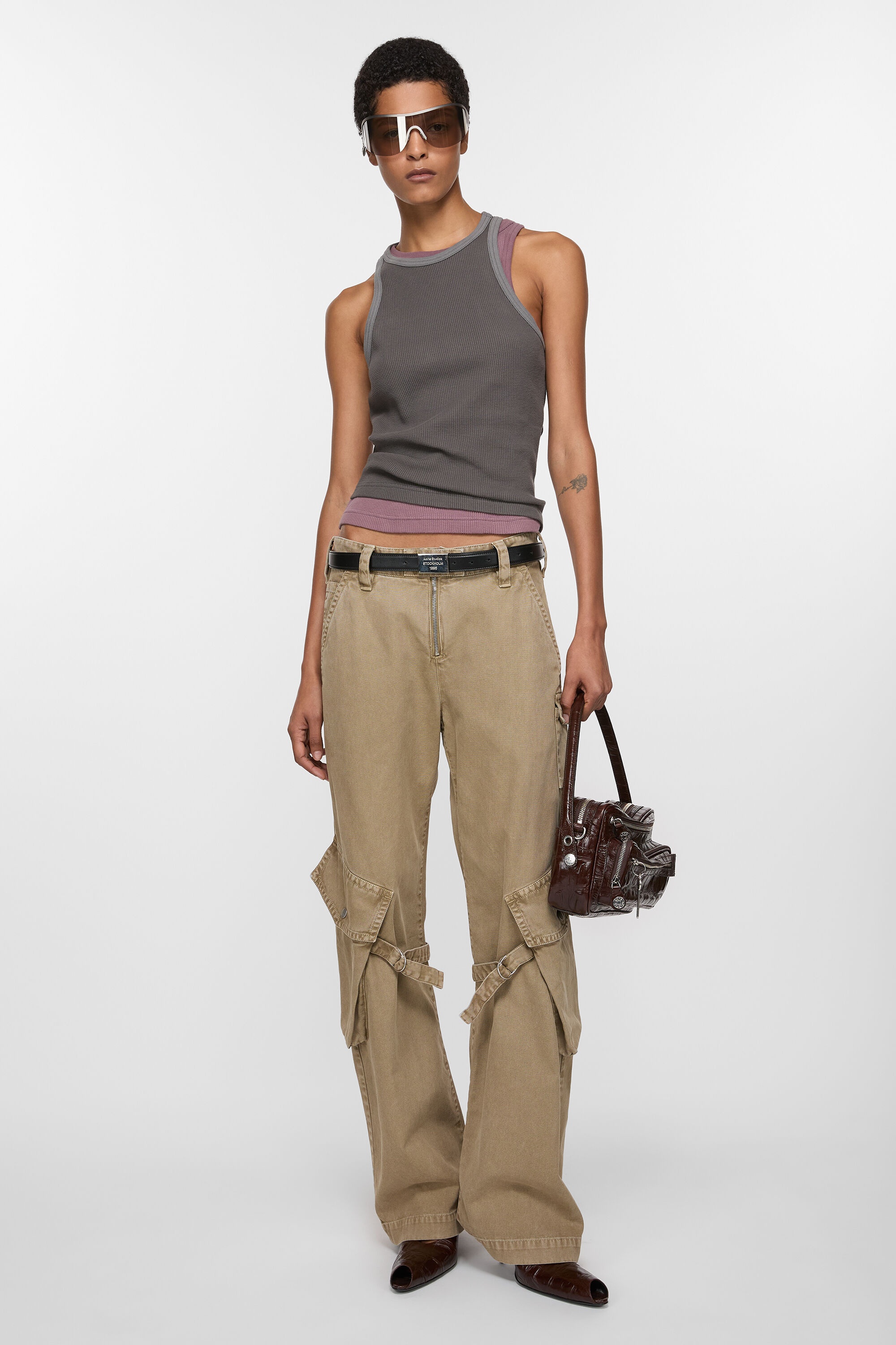 Cargo trousers - Washed beige - 4