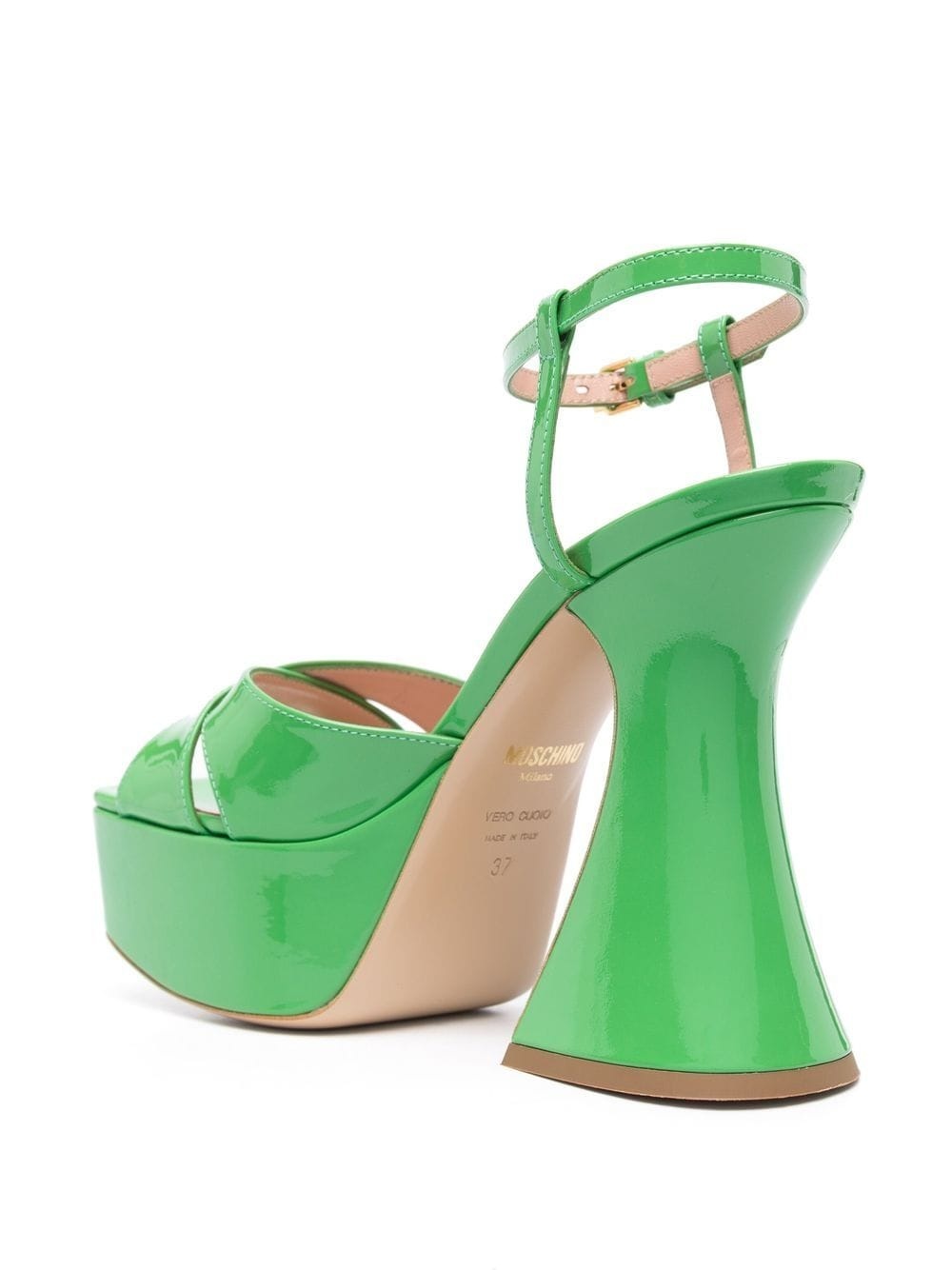 patent leather platform sandals - 3