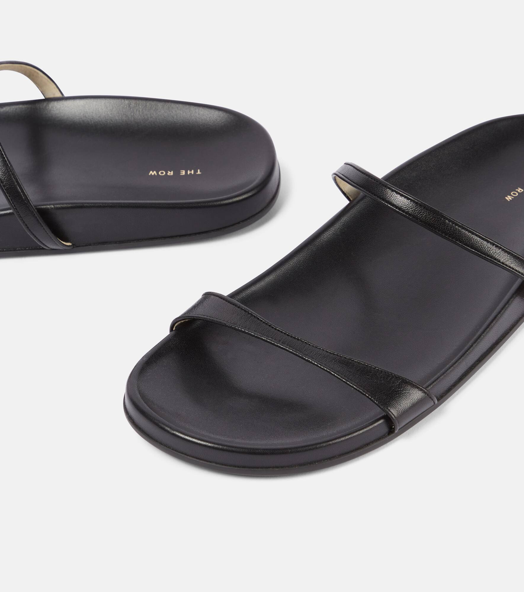 Hugh leather slides - 5