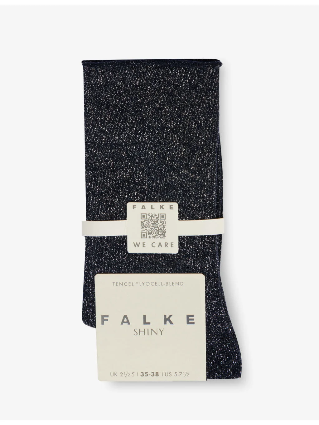 Shiny-Finish Mid-Calf Knitted Socks - 1