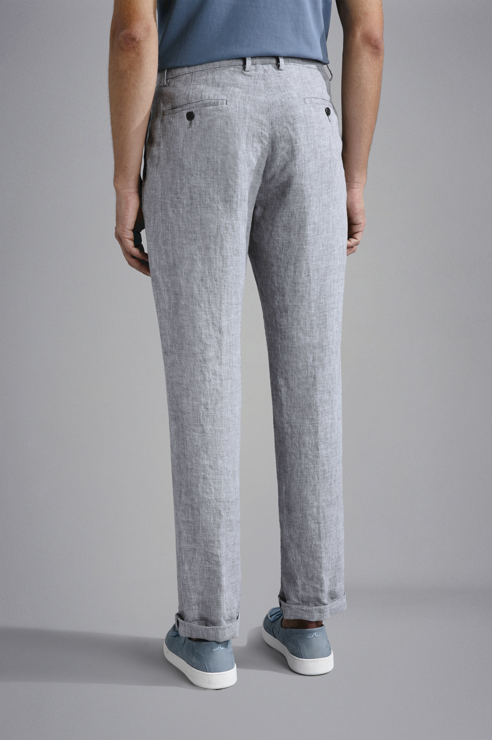 LINEN CHINO TROUSERS - 3