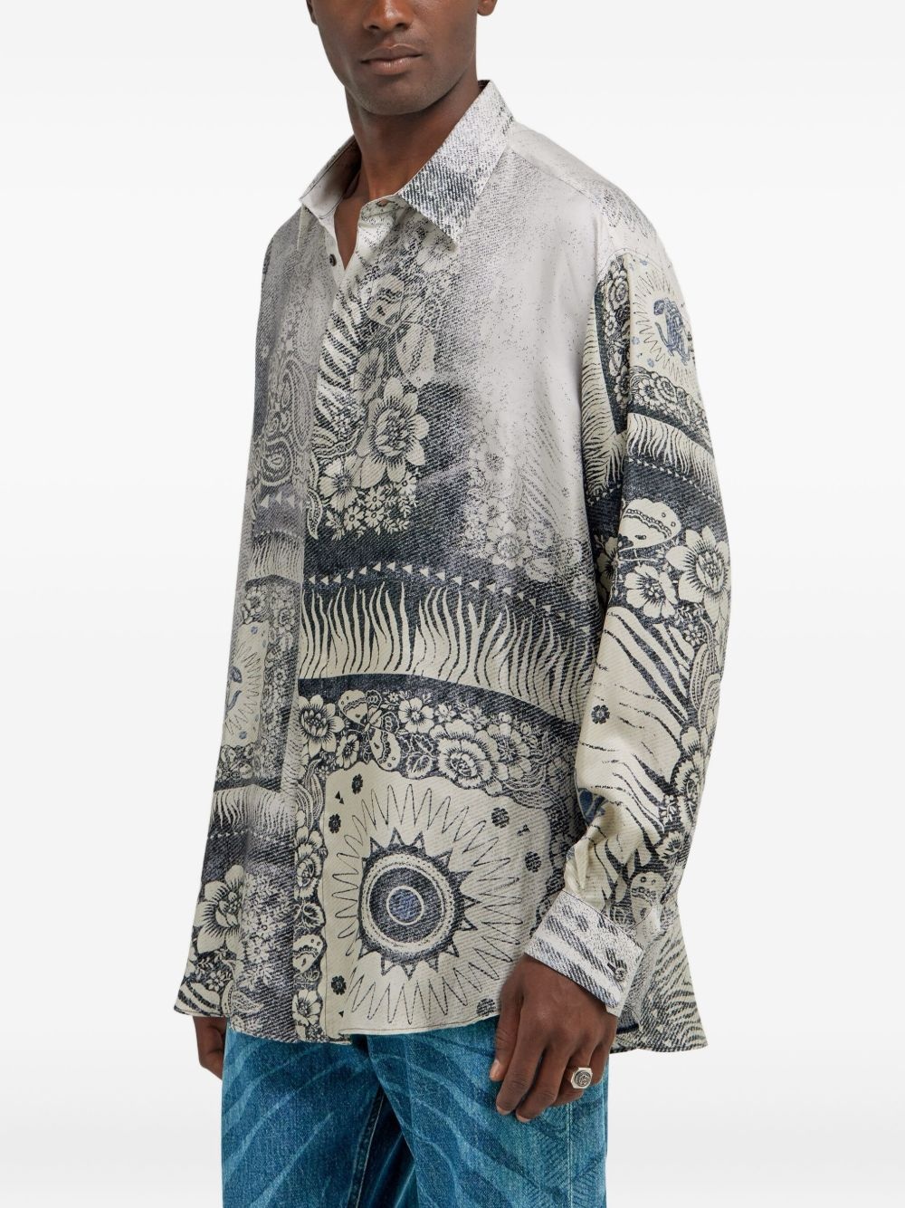 bandana-print shirt - 4