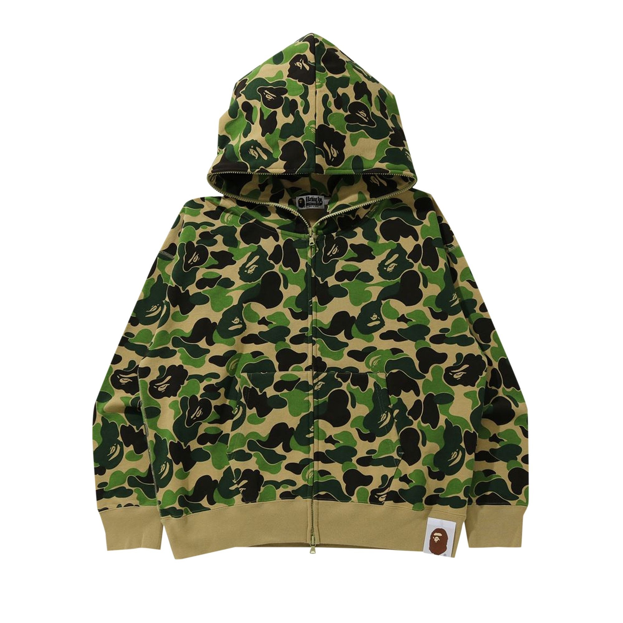 BAPE Giant ABC Camo Full Zip Hoodie 'Green' - 1