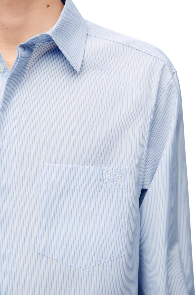 Asymmetric shirt in striped cotton 5