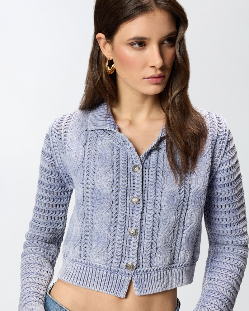 CROPPED CARDIGAN WITH CHUNKY KNIT AND BRAIDS 6