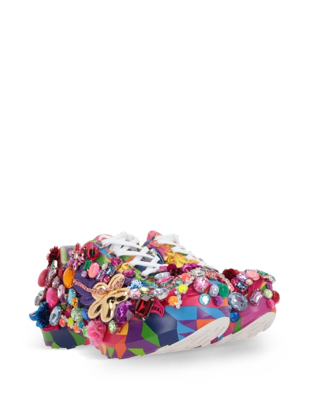 x Salomon glass crystal embellished sneakers - 2