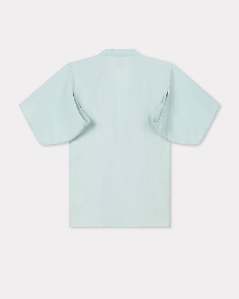 KENZO Loose kimono shirt in stone bleach chambray outlook