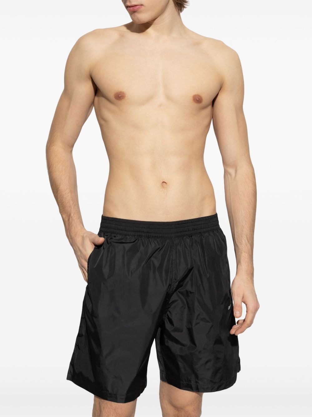 logo-print swim shorts - 3